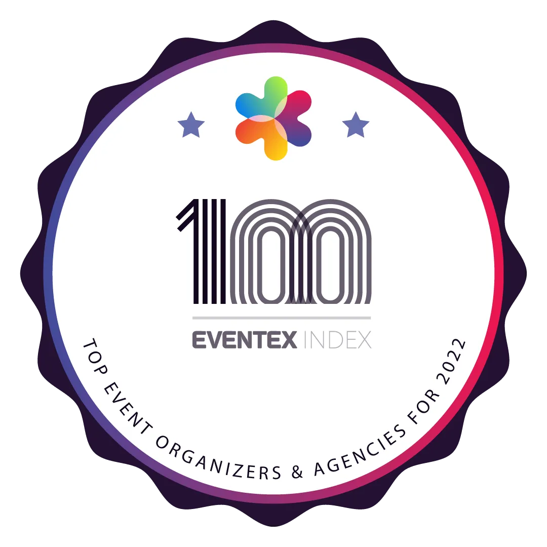Eventex Index Top 100 Event Organizers and Agencies 2022 badge