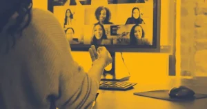Why Virtual Fundraising Events Are Here to Stay Person joining a fundraising event on a home computer
