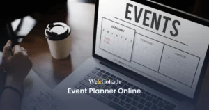 Your Ultimate Guide to Choosing the Best Online Event Planning Software A laptop with the words event planner online on it.