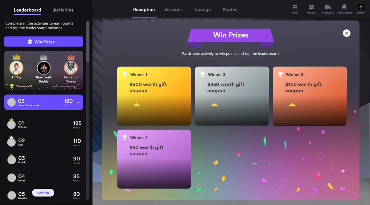 Airmeet leaderboard