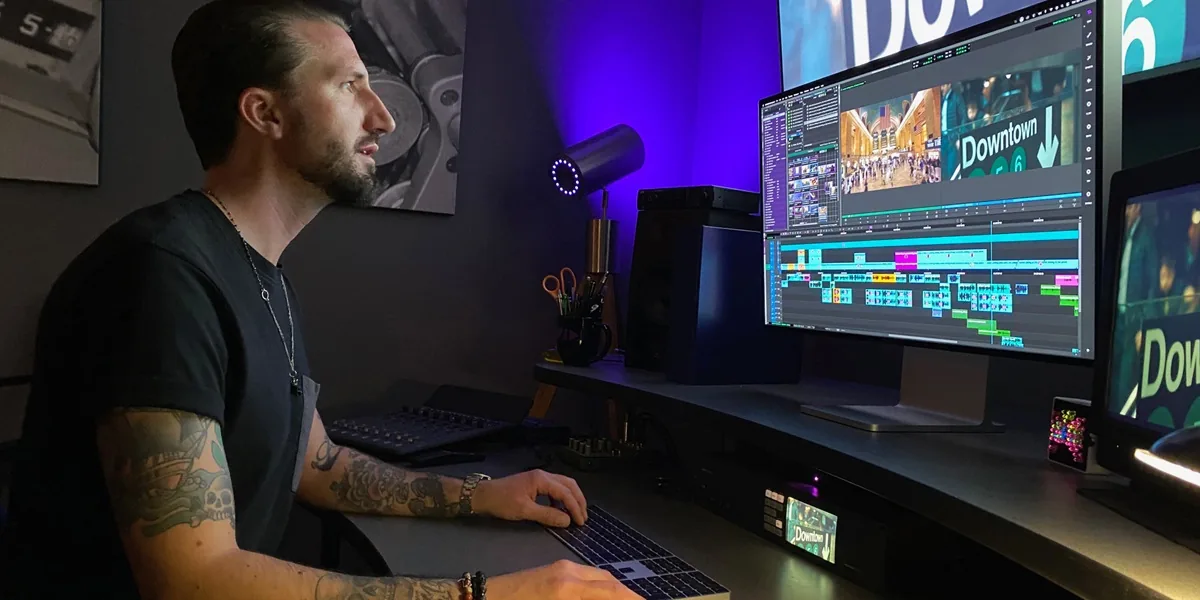 A video post-production editing suite