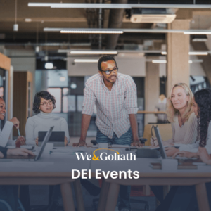 DEI Events and Their Impact on Equity and Inclusion A group of people sitting around a table with the words de events.