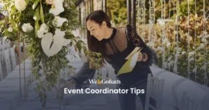 Event Coordinator Tips: A Guide to Planning Success A woman in a black dress.