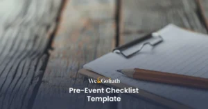 Key to Event Success: The Pre-Event Checklist Template Pre - event checklist template.