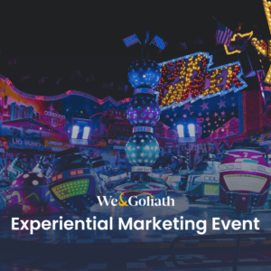 An advertisement for an experiential marketing event.