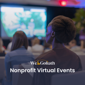 Nonprofit Virtual Events: Best Practices for Online Engagement Audience attending a virtual event presentation for nonprofits.