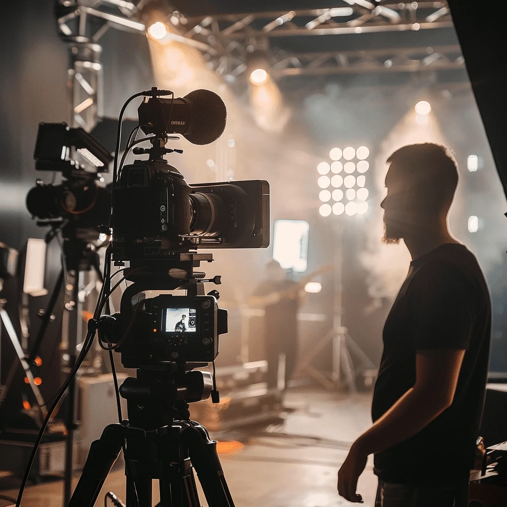 An event video production crew at work
