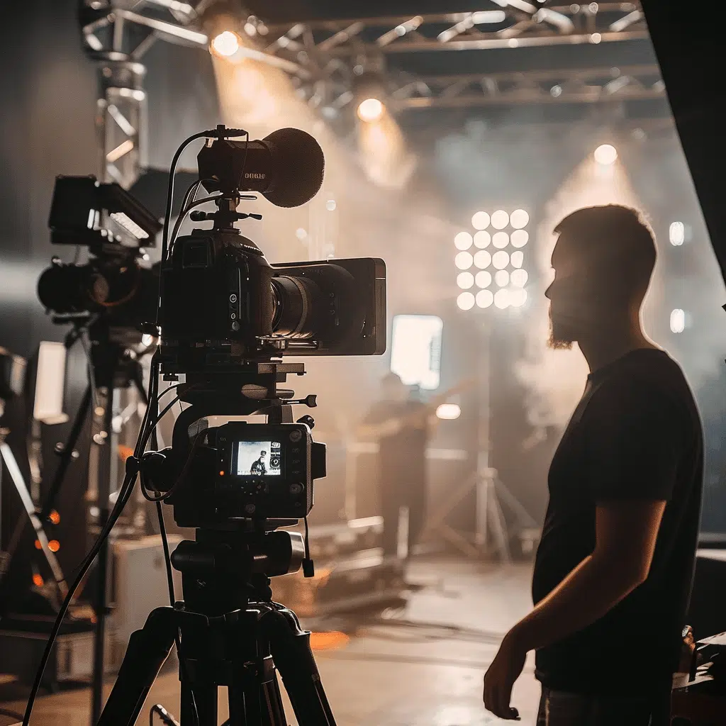 An event video production crew at work
