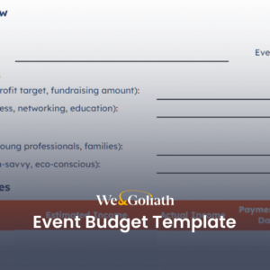 Effective Financial Strategies for Event Planning Event budget management template form with sections for event name, date, goals, objectives, and target audience. Includes areas for managing income sources, ticket sales, and sponsorships effectively.